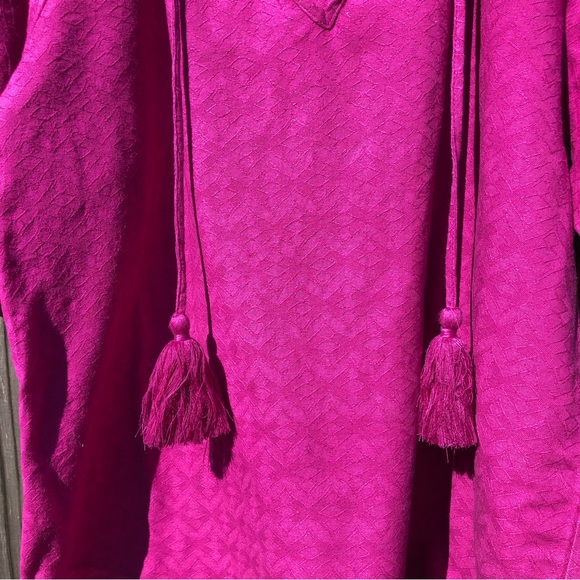 Knox Rose Fuchsia Purpo Puff Sleeve Top S - Picture 3 of 6